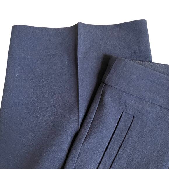 Sèzane US 4 Martin Trouser Pants in Navy High Waisted Wide Leg Chic Old Money - Picture 12 of 16